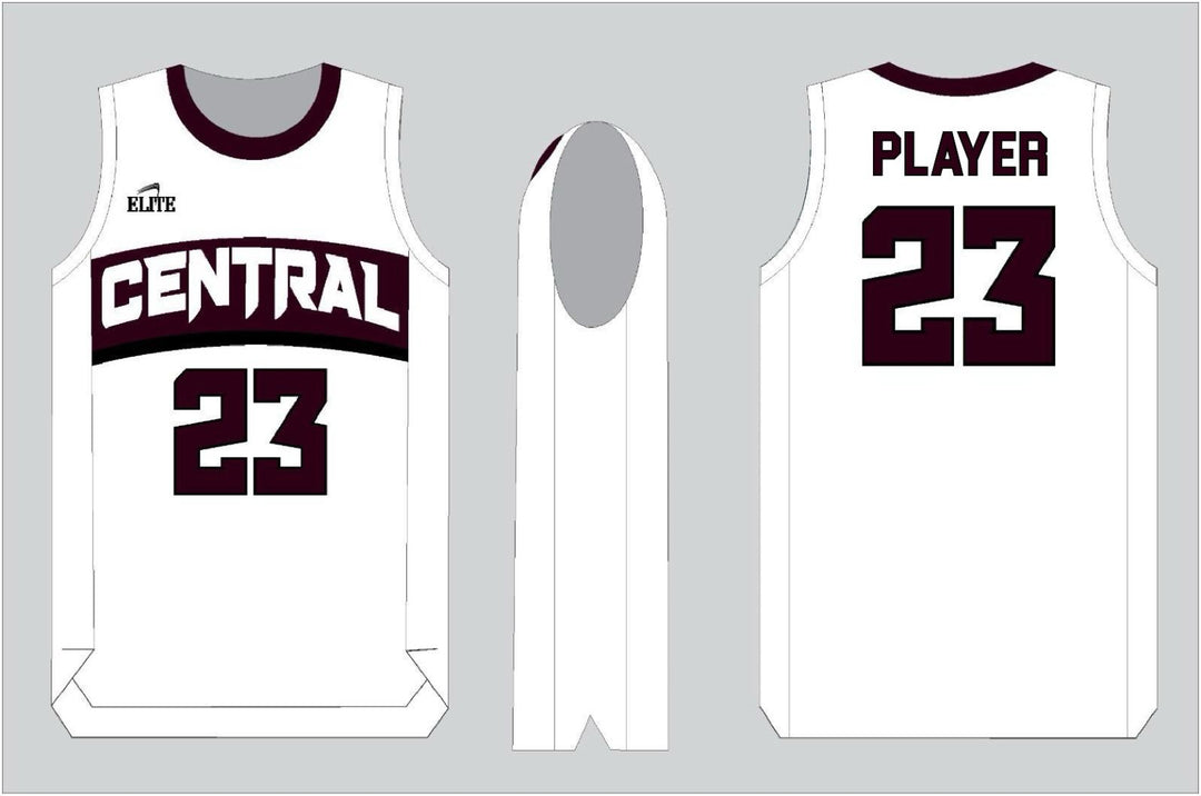 Central Wildcats Basketball Jersey - White