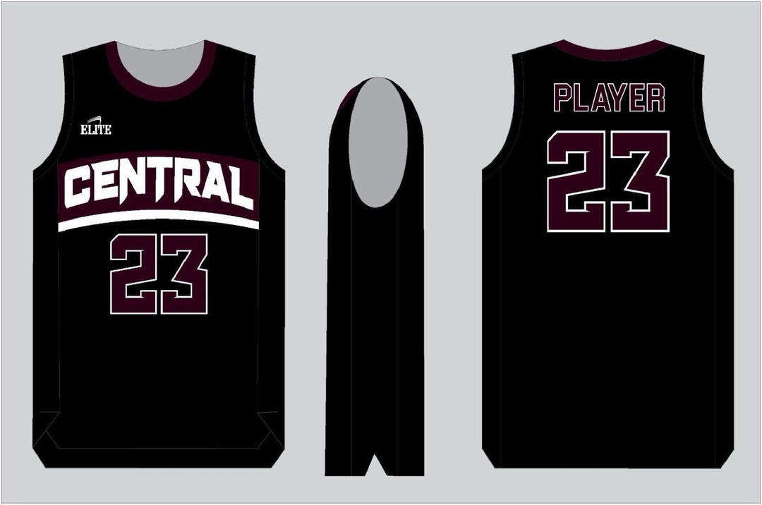 Central Wildcats Basketball Jersey - Black
