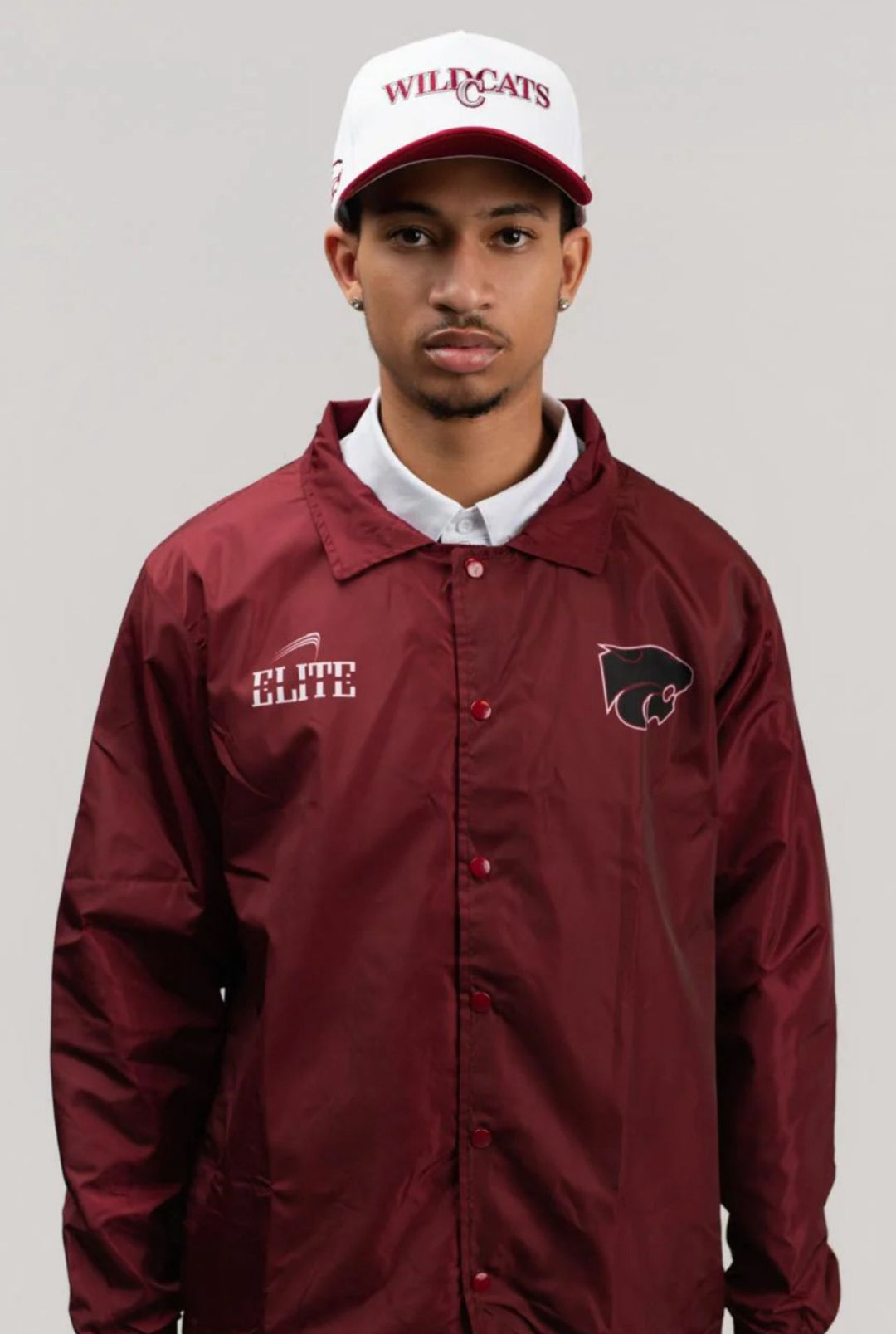 Central Wildcats Coach Jacket - Maroon