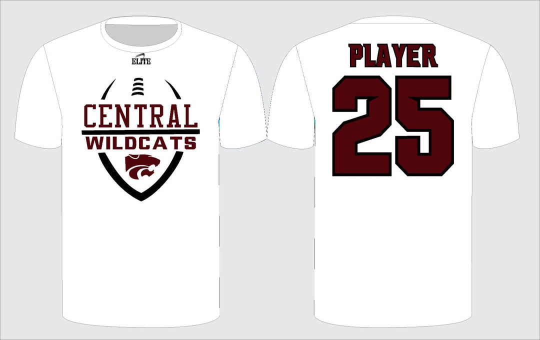 Central Wildcats Short Sleeve Shirt - White