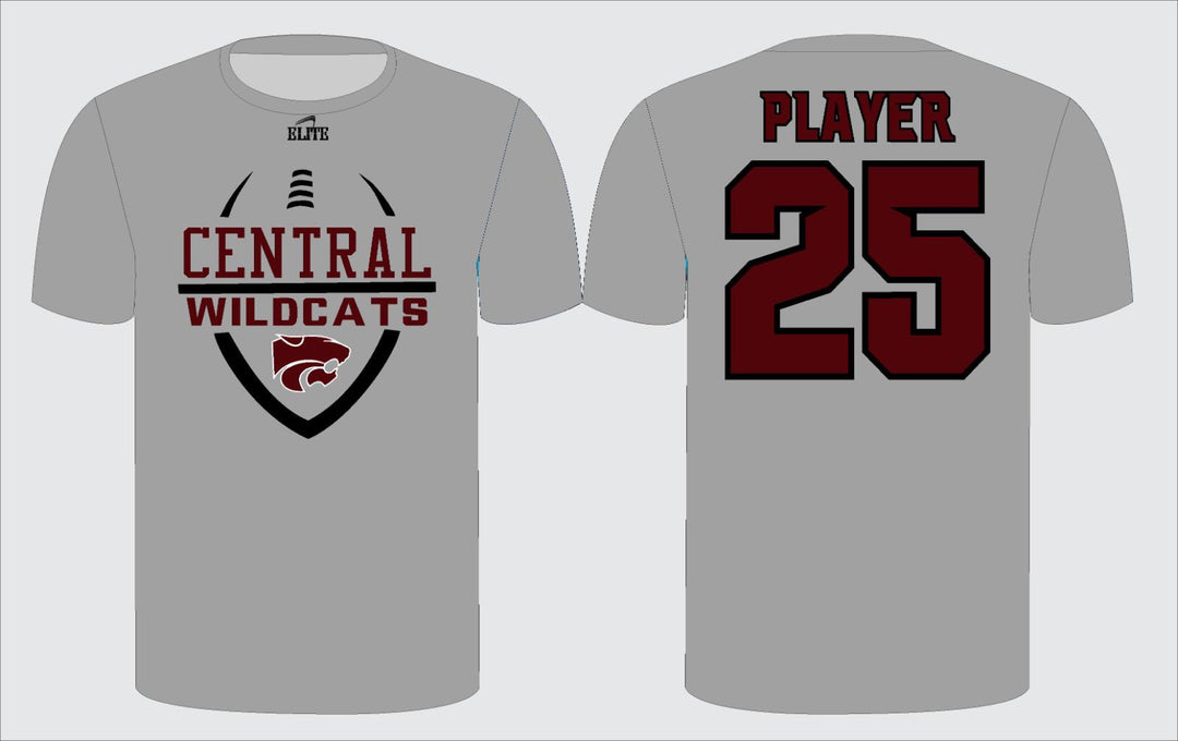 Central Wildcats Short Sleeve Shirt - Grey