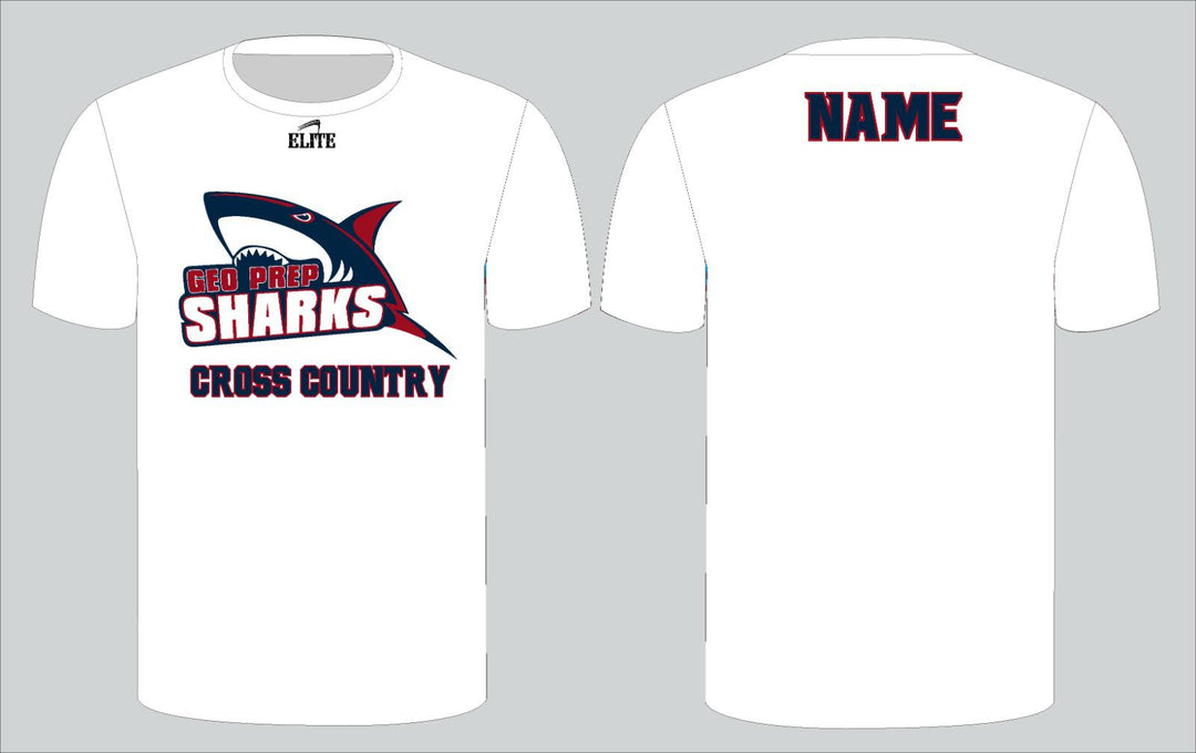 Geo Prep Sharks Cross Country T-Shirt - White