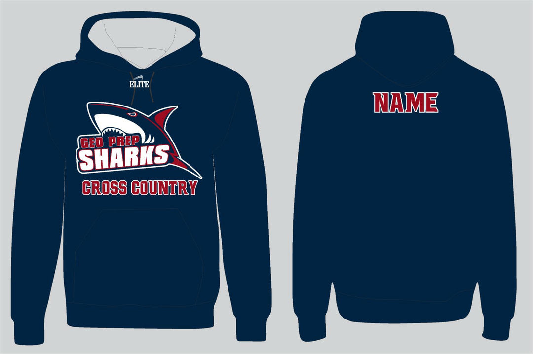 Geo Prep Sharks Cross Country Hoodie - Navy