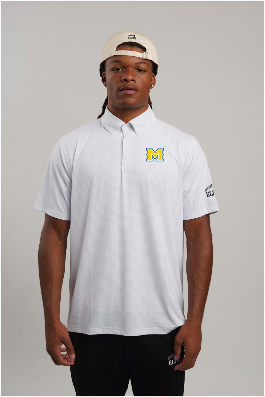 McNeese Four Button Polo - White