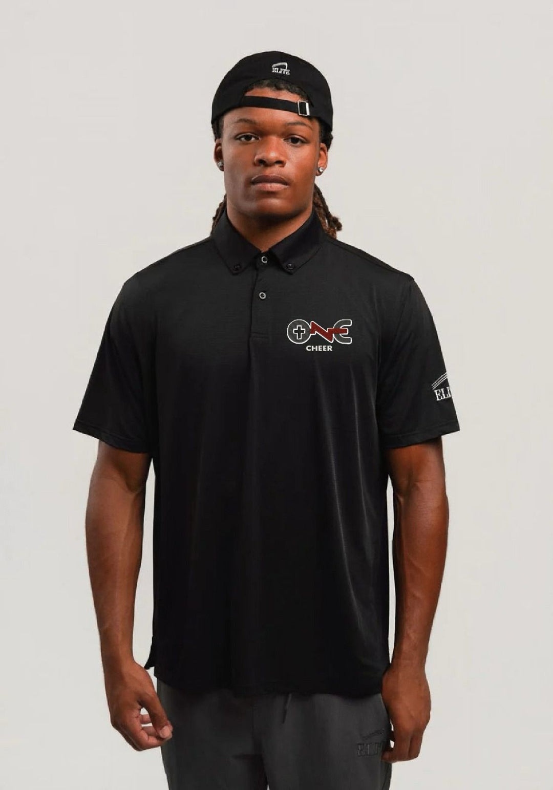 OCC Cheer 4 Button Polo- Black