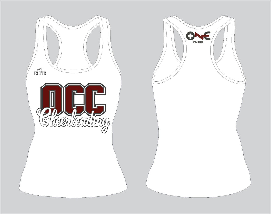 OCC Cheerleading Racerback Tanks - White