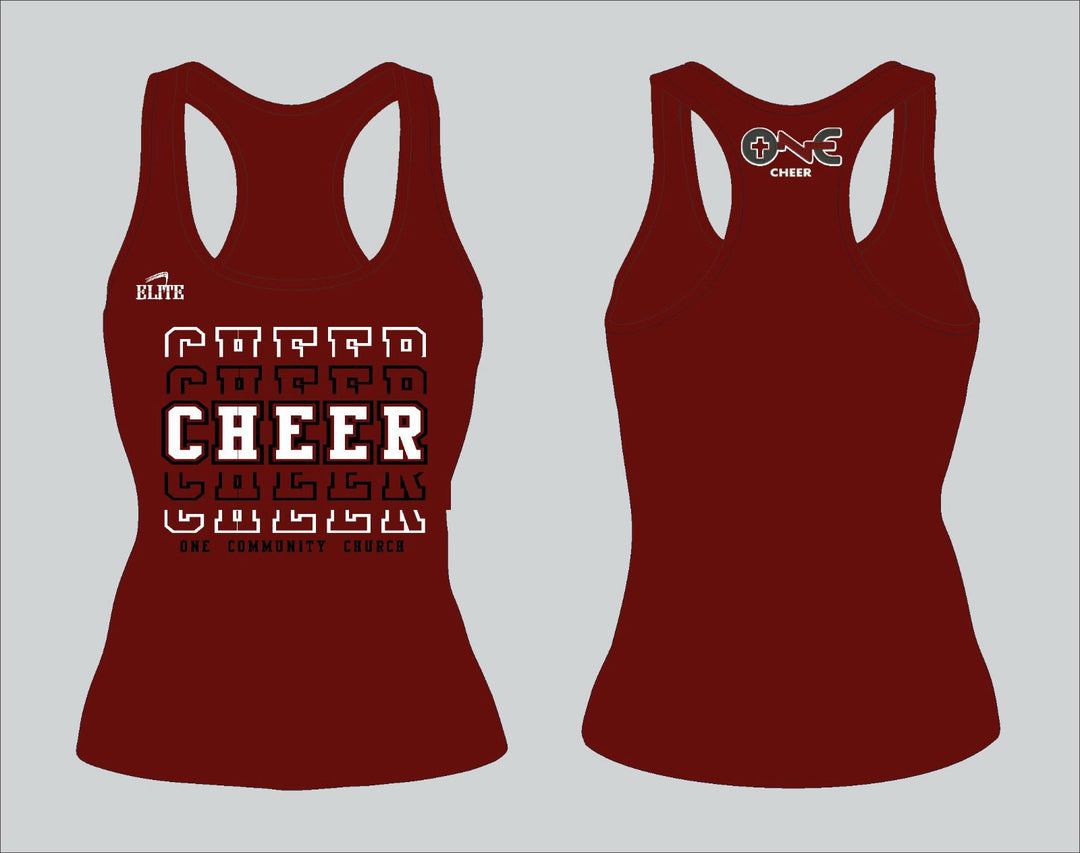 OCC Cheers Racerback Tanks - Maroon