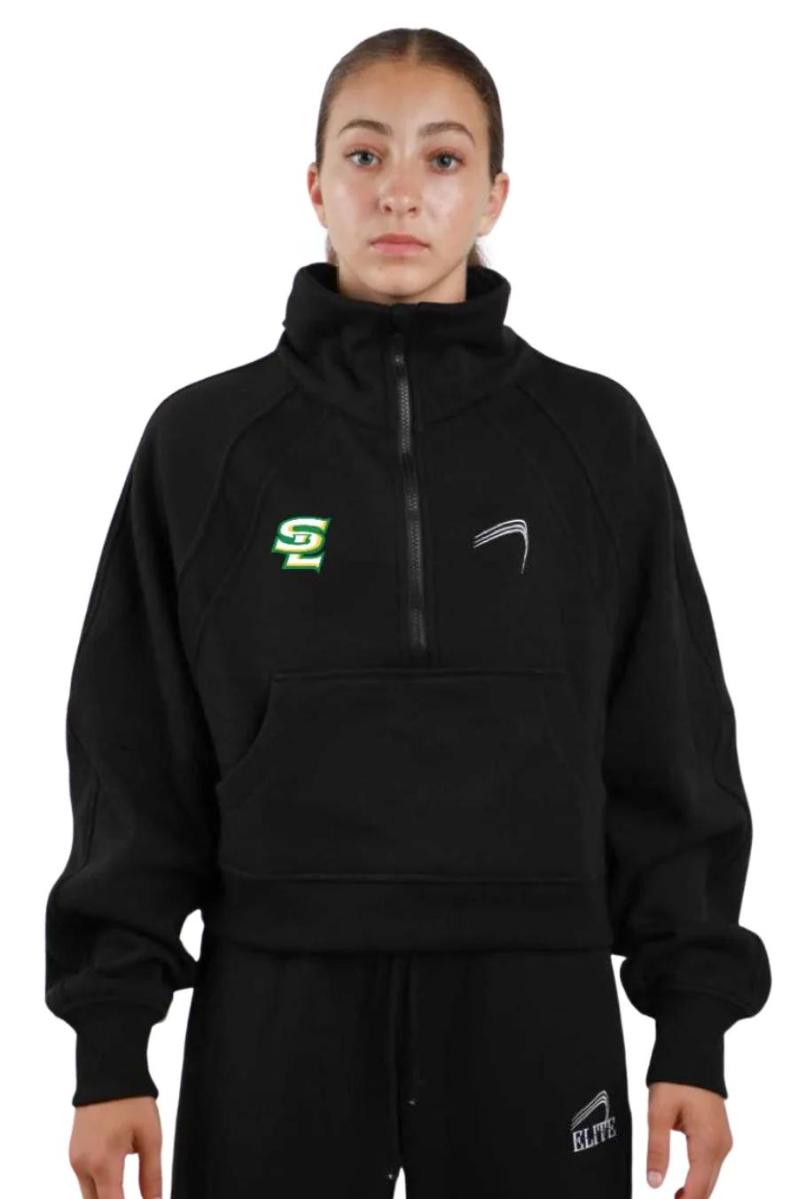 SULAB ELITE CROP PULLOVER - WOMEN'S - BLACK