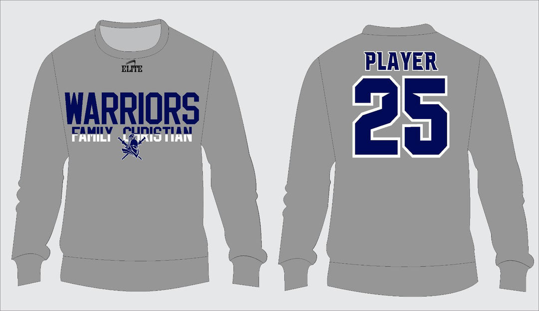 Family Christian Community School WARRIORS Crewneck - Grey