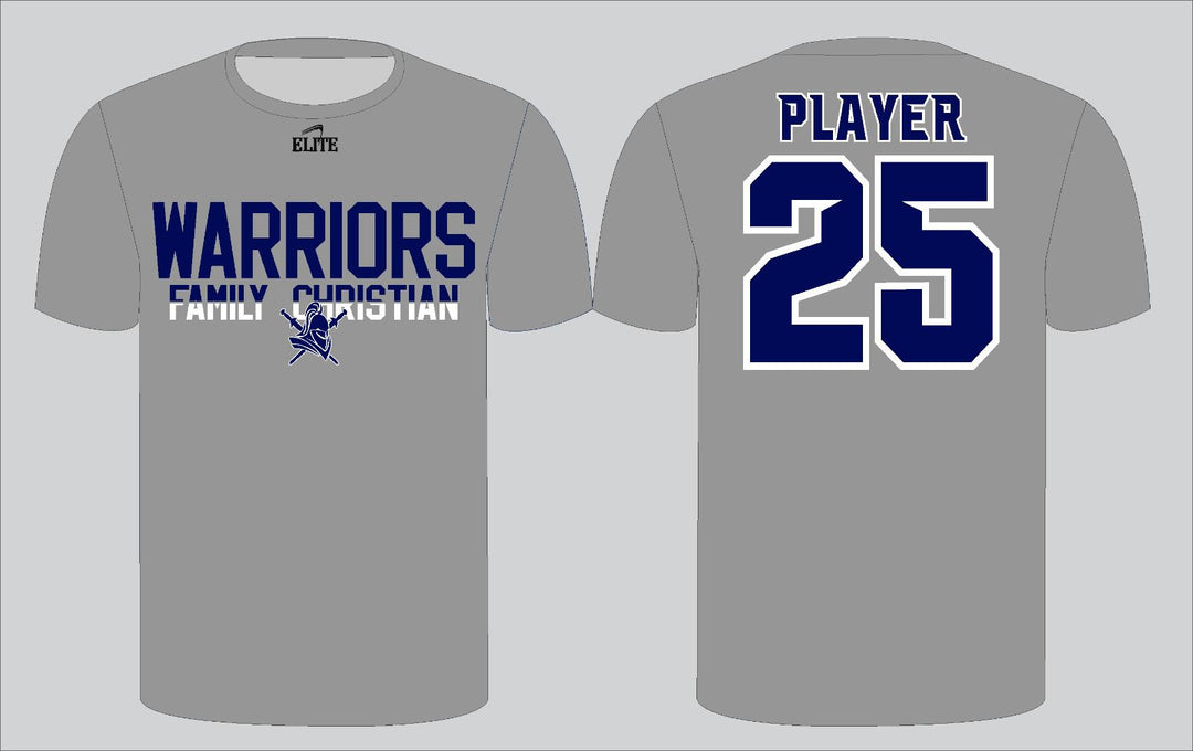 Family Christian Community School Short Sleeve Shirts - Grey