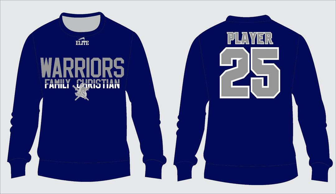Family Christian Community School WARRIORS Crewneck - Navy Blue