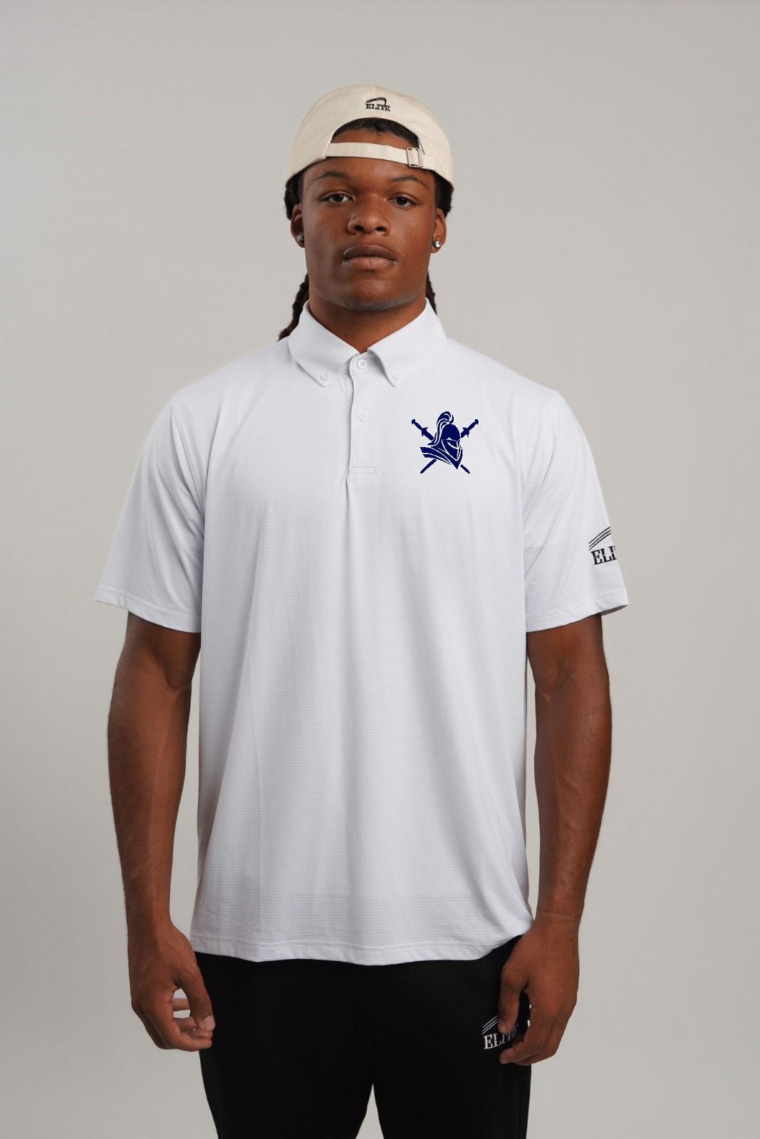 Family Christian Community School Four Button Polo - White