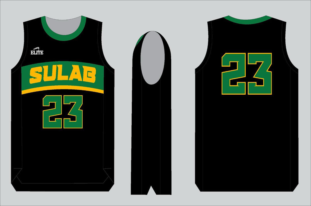 SULAB BasketBall Jersey - Black & Green