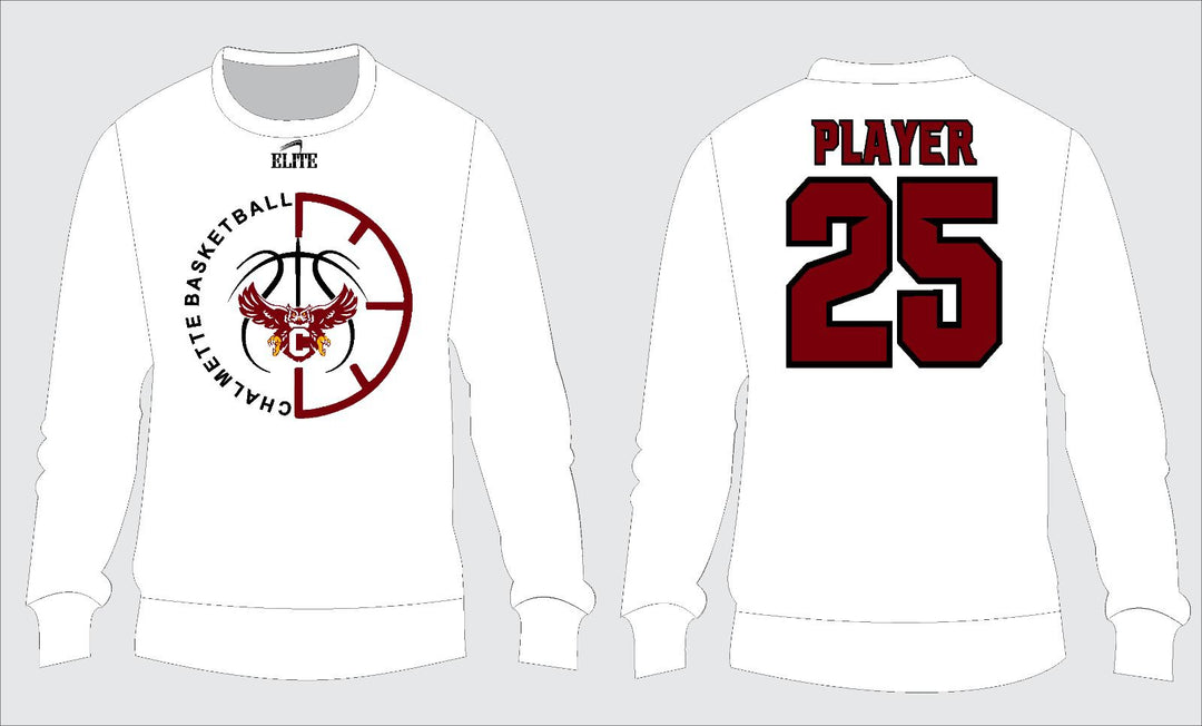 Chalmette Basketball Crewneck - White