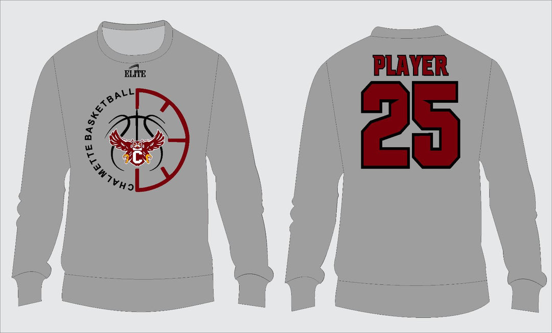 Chalmette Basketball Crewneck - Grey