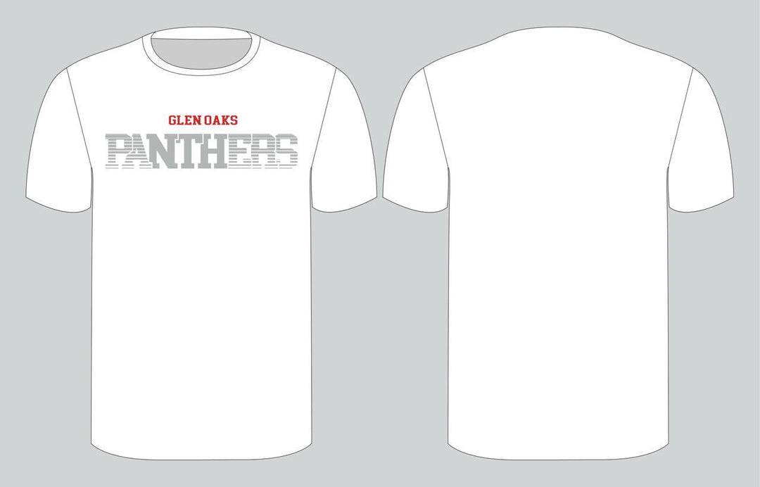 Glen Oaks Panthers T-shirt - White (Grey Logo)