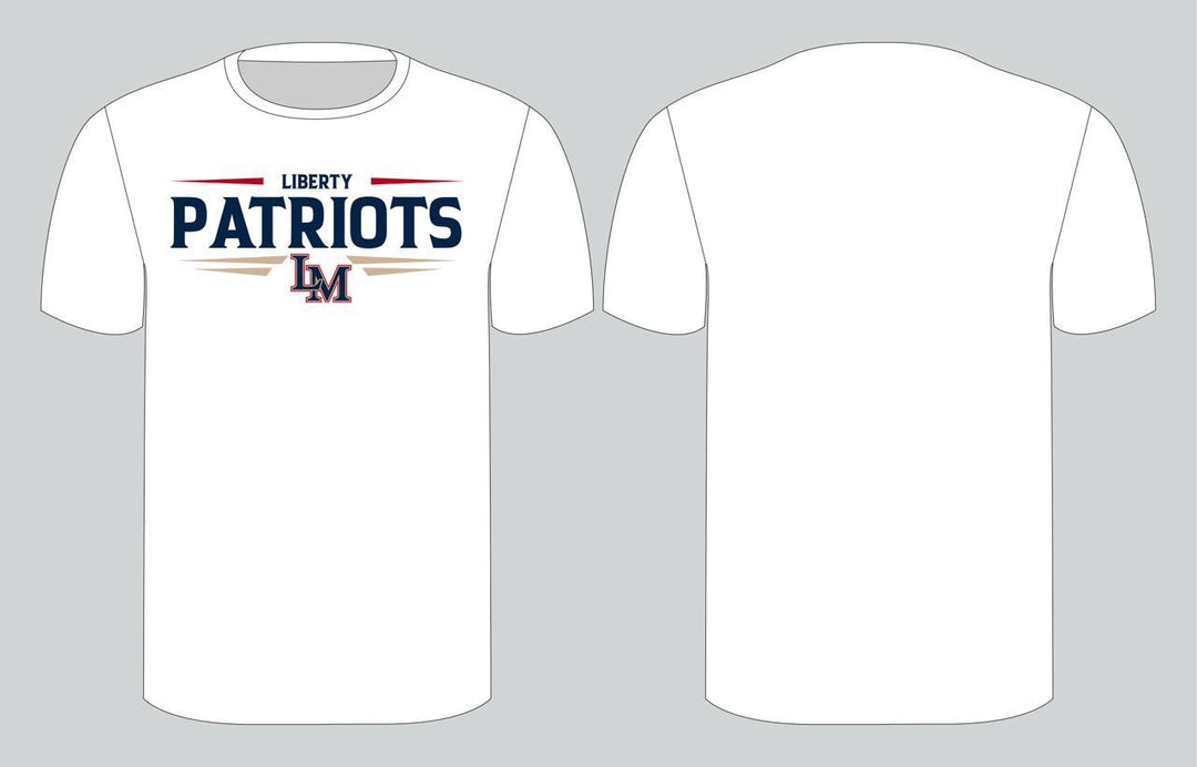 Liberty Patriots T-shirt - White (Grey Logo)
