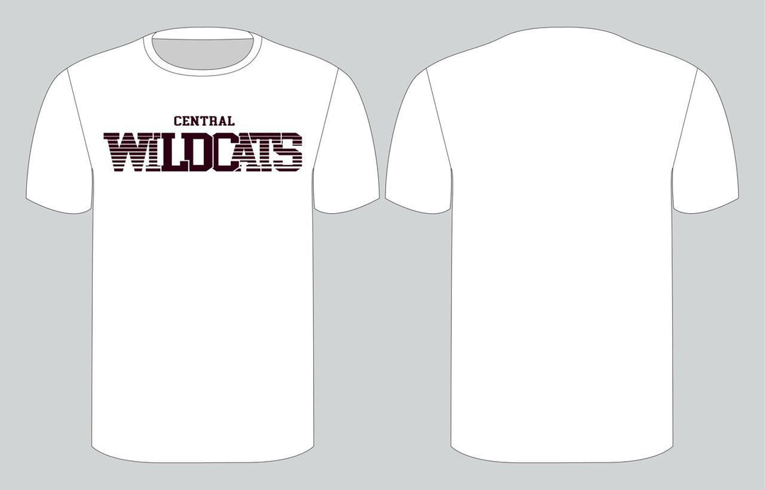 Central Wildcats T-shirt - White (Maroon Logo)