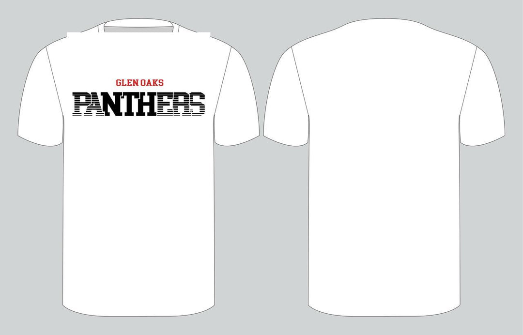 Glen Oaks Panthers T-shirt - White (Black Logo)
