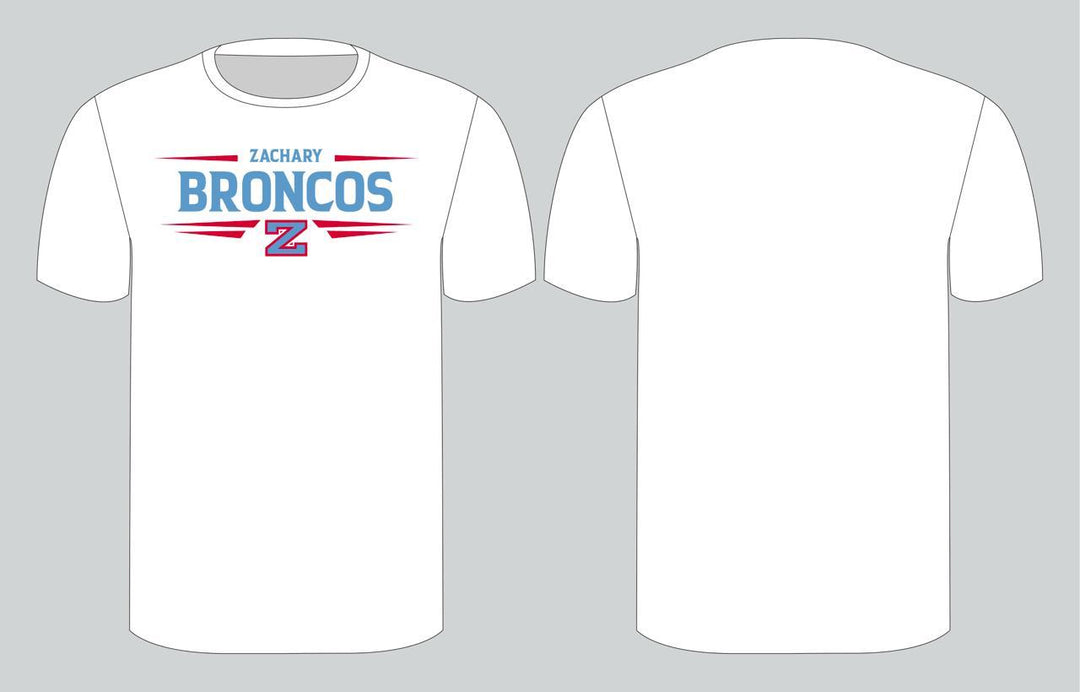 Zachary Broncos Z T-shirt - White (Blue Logo)