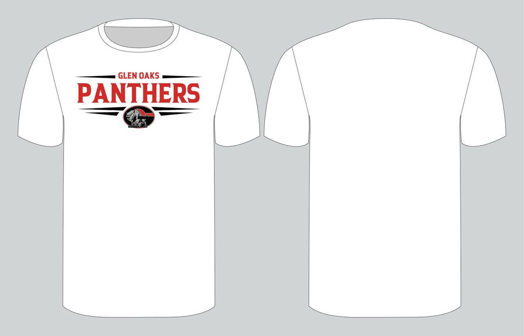 Glen Oaks T-shirt - White (Red Logo)