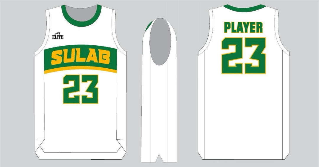 SULAB Basketball Jersey White
