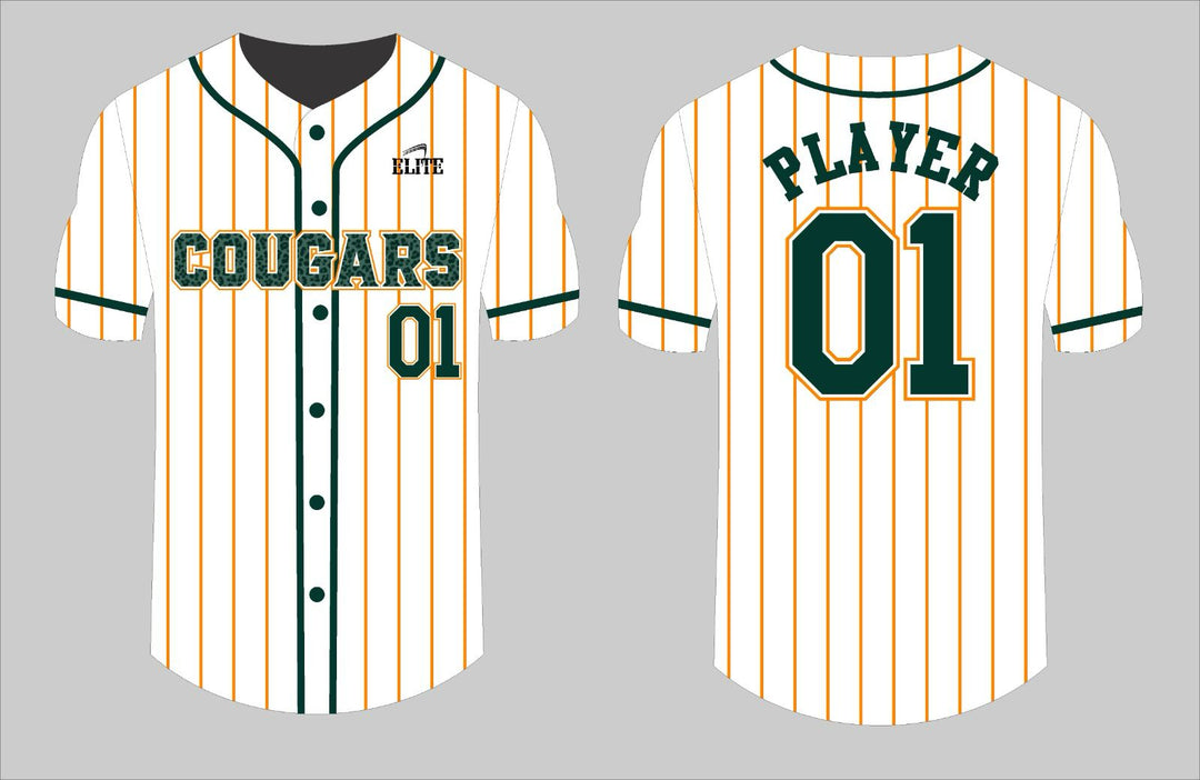 Cougars Baseball Jersey - White