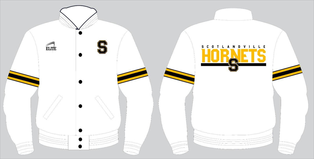 Hornets Bomber Jacker -White (S Logo)