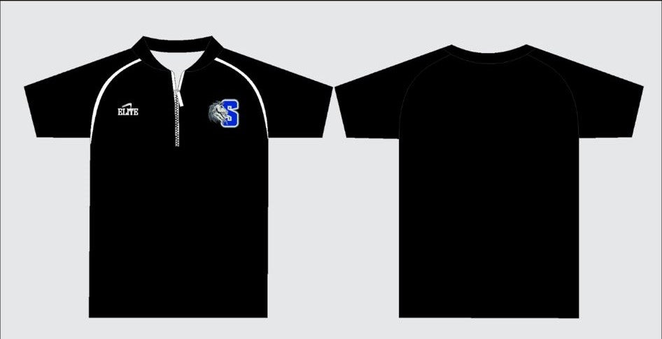 Scotlandville Middle Girls Basketball Store - half zip polo black