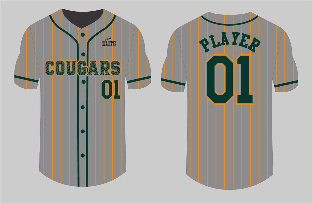 Cougars Baseball Jersey - Grey