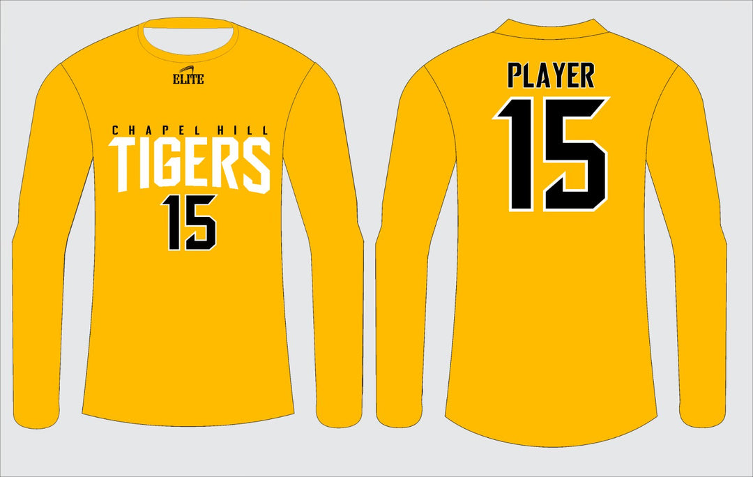 Chapel Hill Tigers Fan Name&Number LS Shirt - Yellow