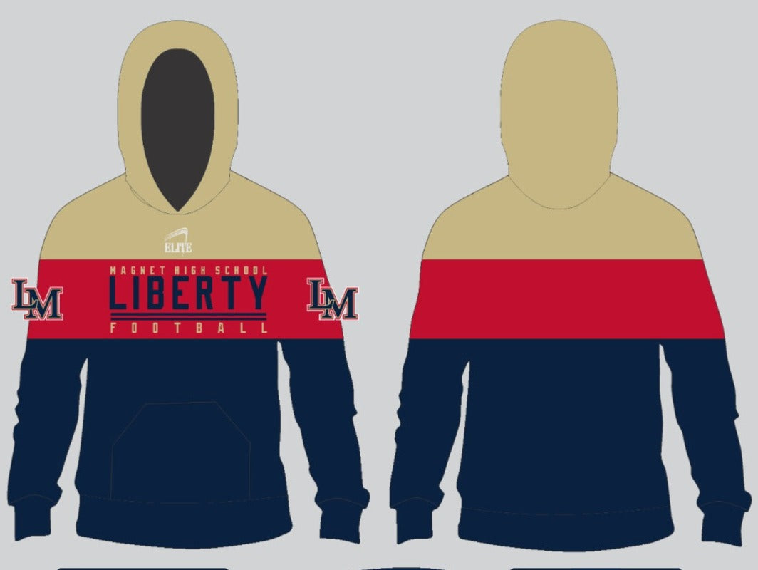 Liberty Football Team - Hoodie Red/Blue