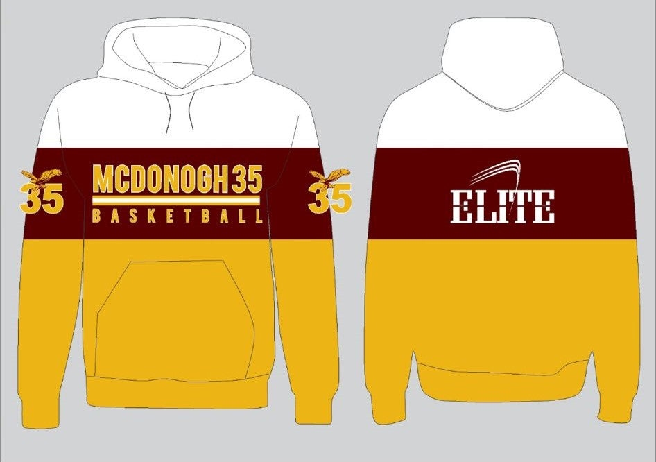 McDonough 35 Team Shop hoodie - Yellow , maroon & White