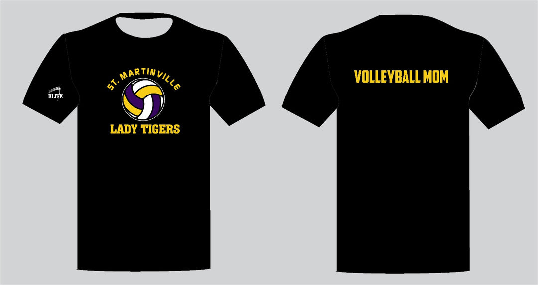 St. Martinville High School Volleyball Team Store - Half Sleeve Black Shirt