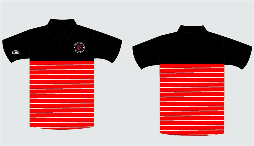CHERRY BASKETBALL STORE polo - Black with red strips