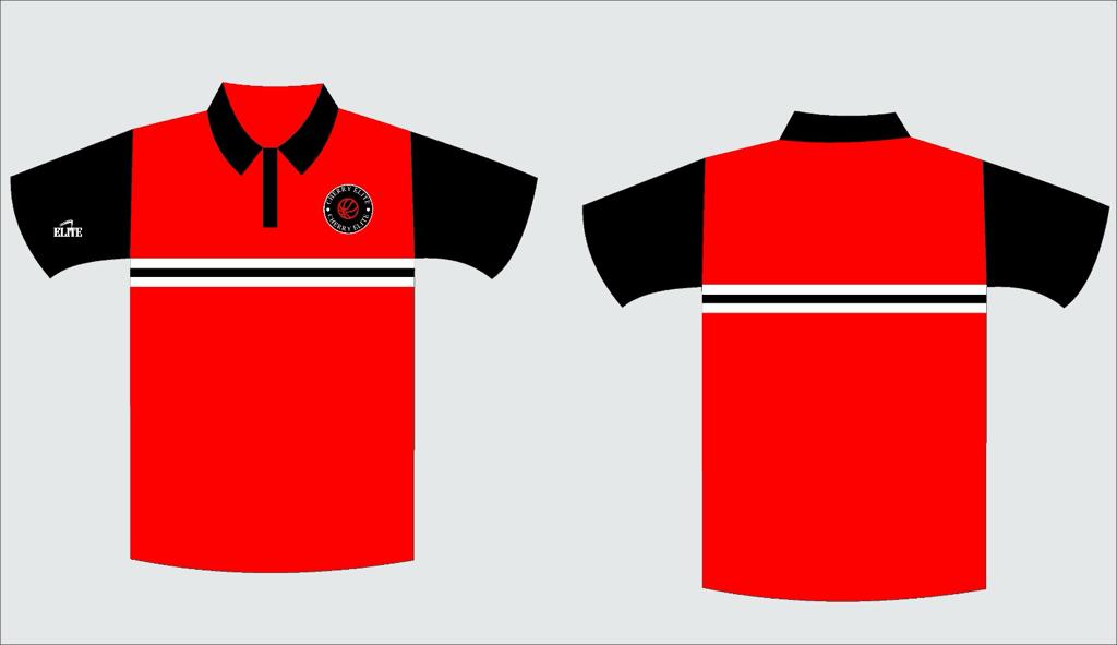 CHERRY BASKETBALL STORE polo - Red with Black
