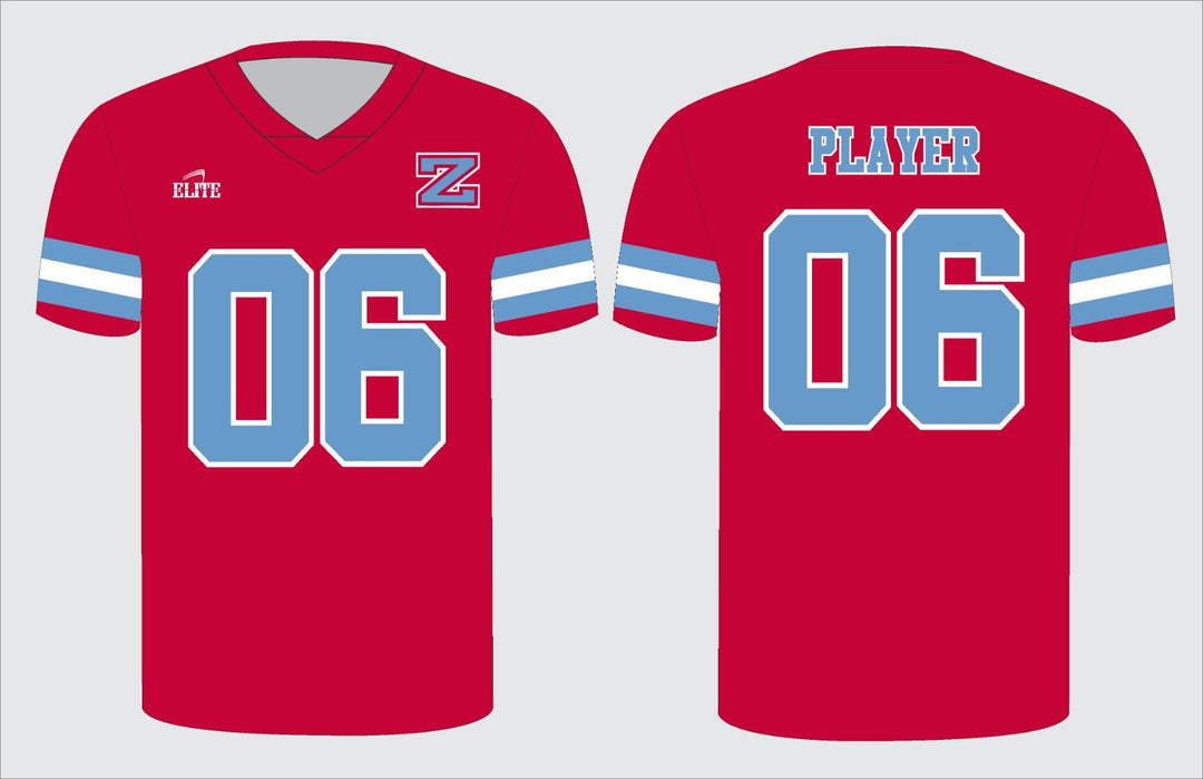 Zachary Football Jersey - Red