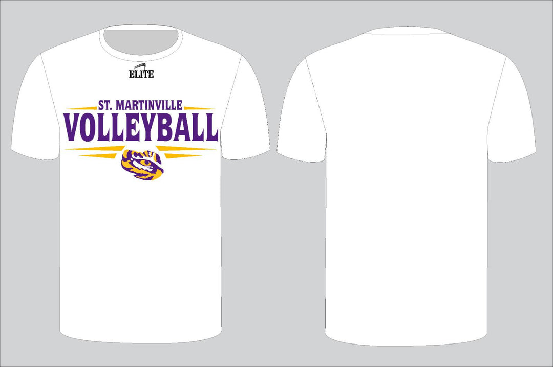 St. Martinville Volleyball Shirt - White