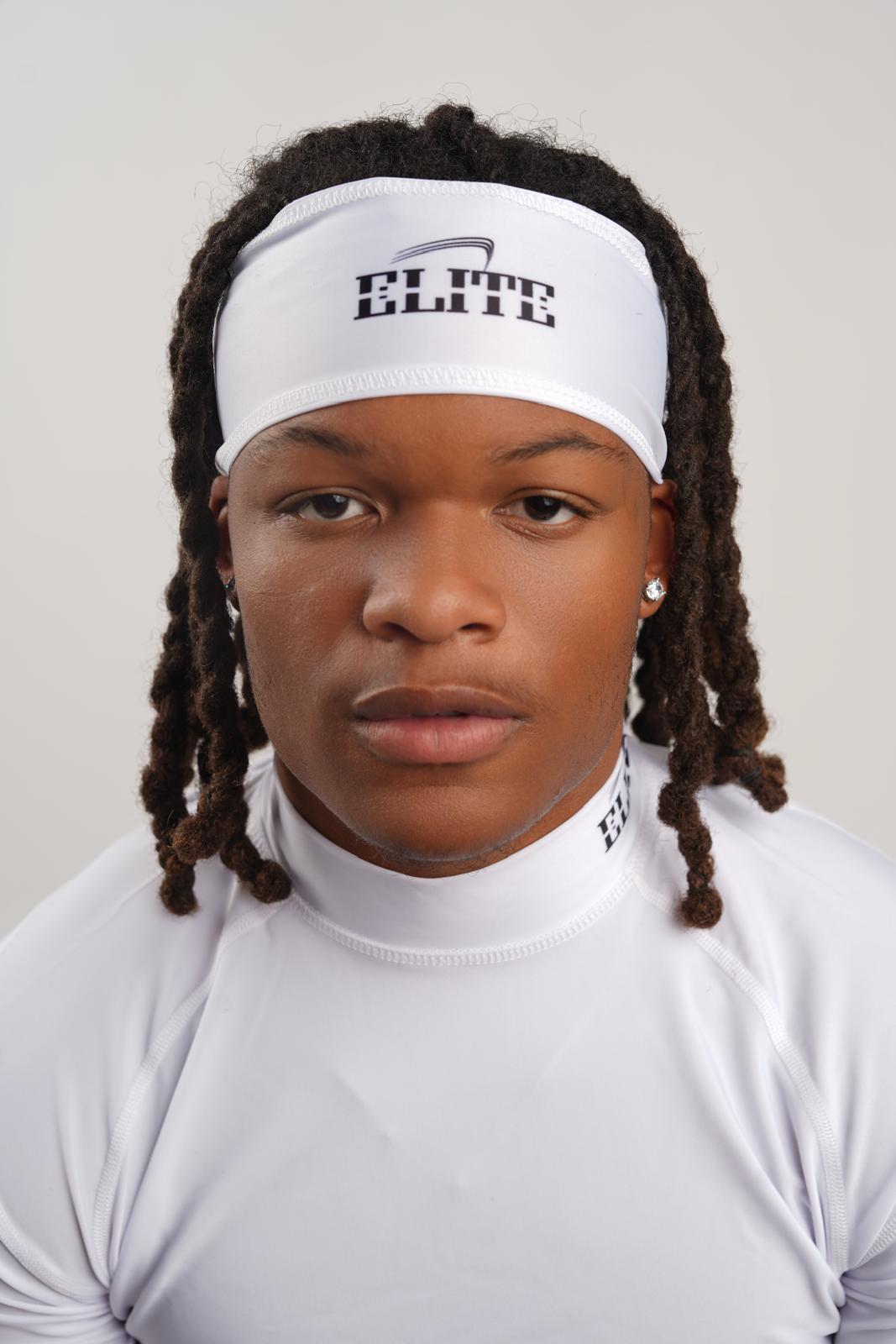 Elite DriFit Headband - White/Black Logo