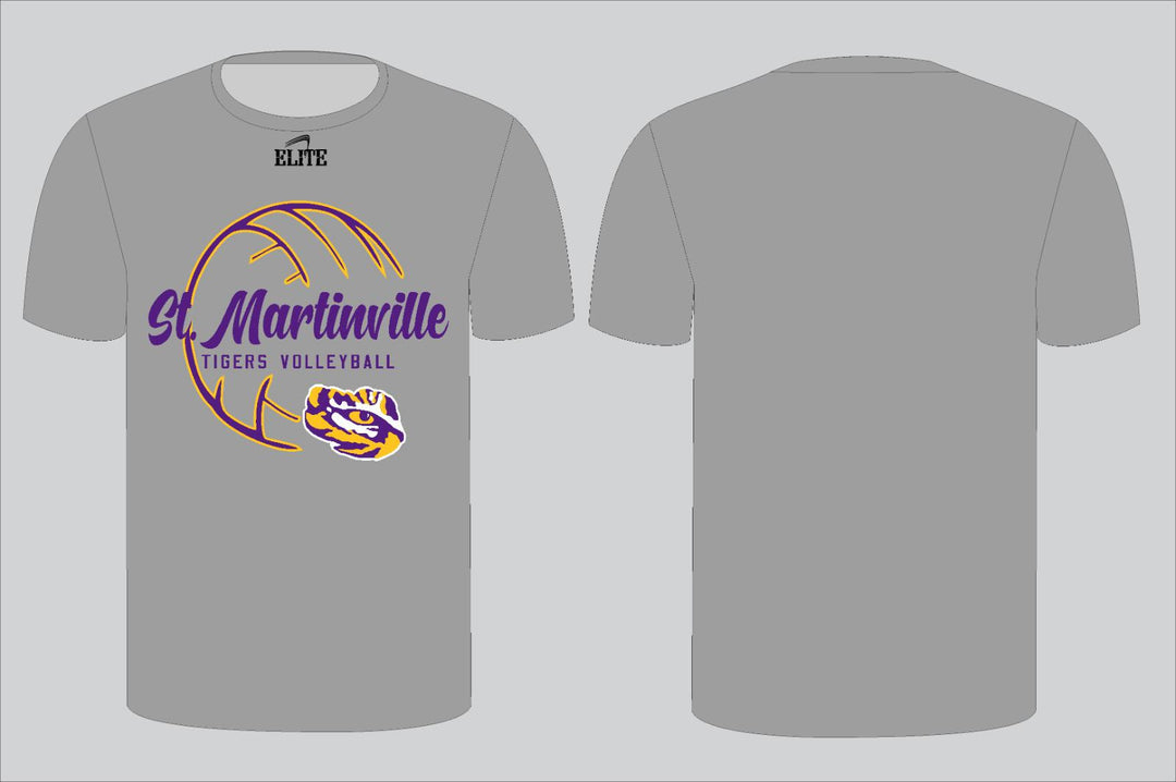 St. Martinville Tigers Volleyball Shirt - Grey