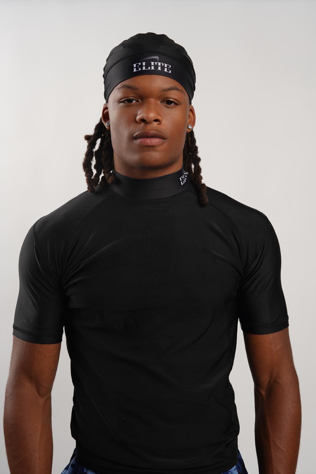 Turtle Neck Compression Shirt - Black