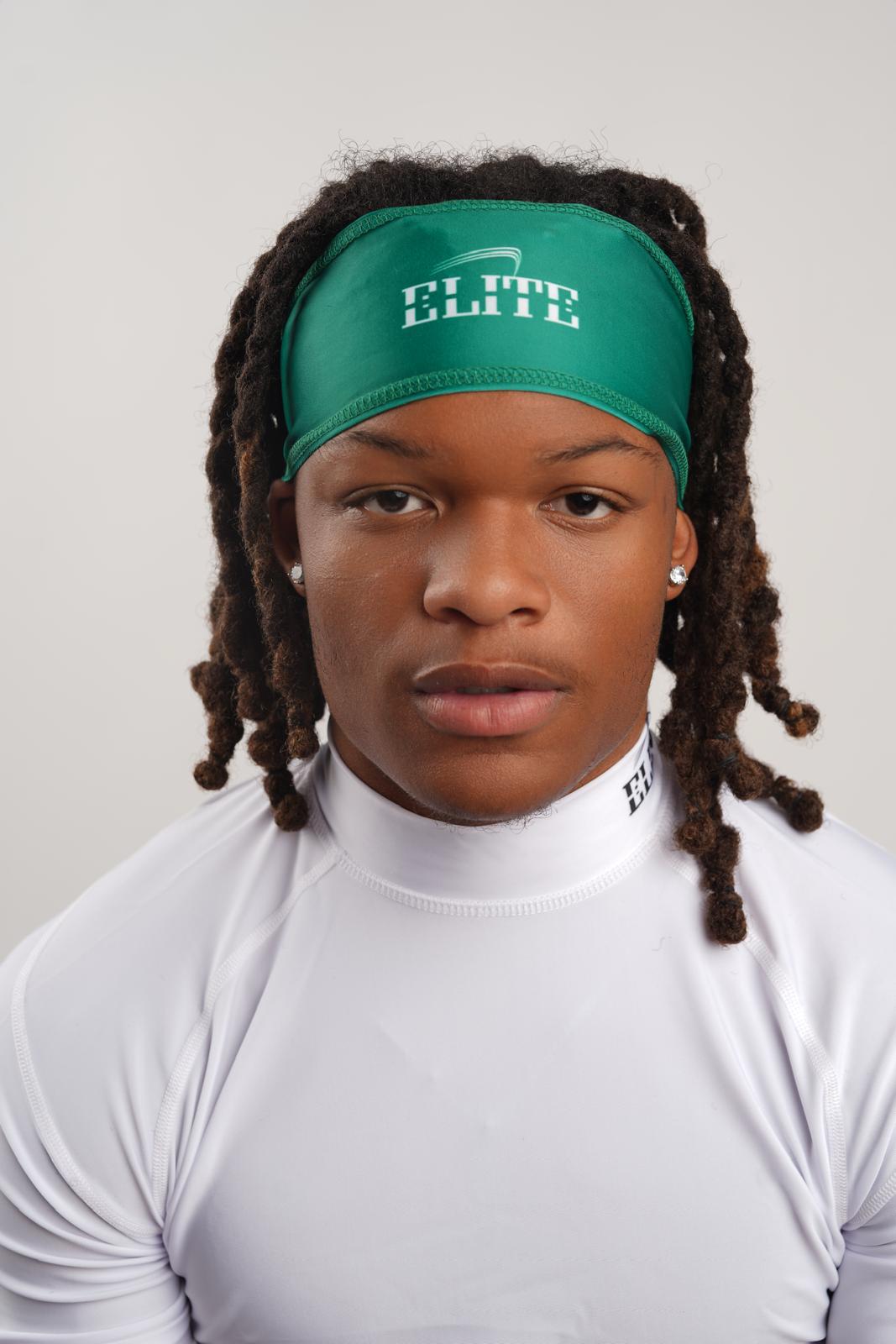 Elite DriFit Headband - Green/White Logo