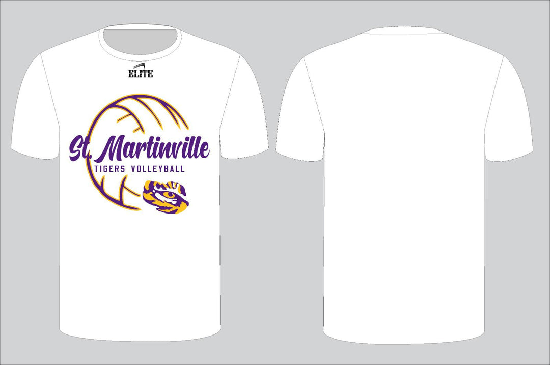 St. Martinville Tigers Volleyball Shirt - White