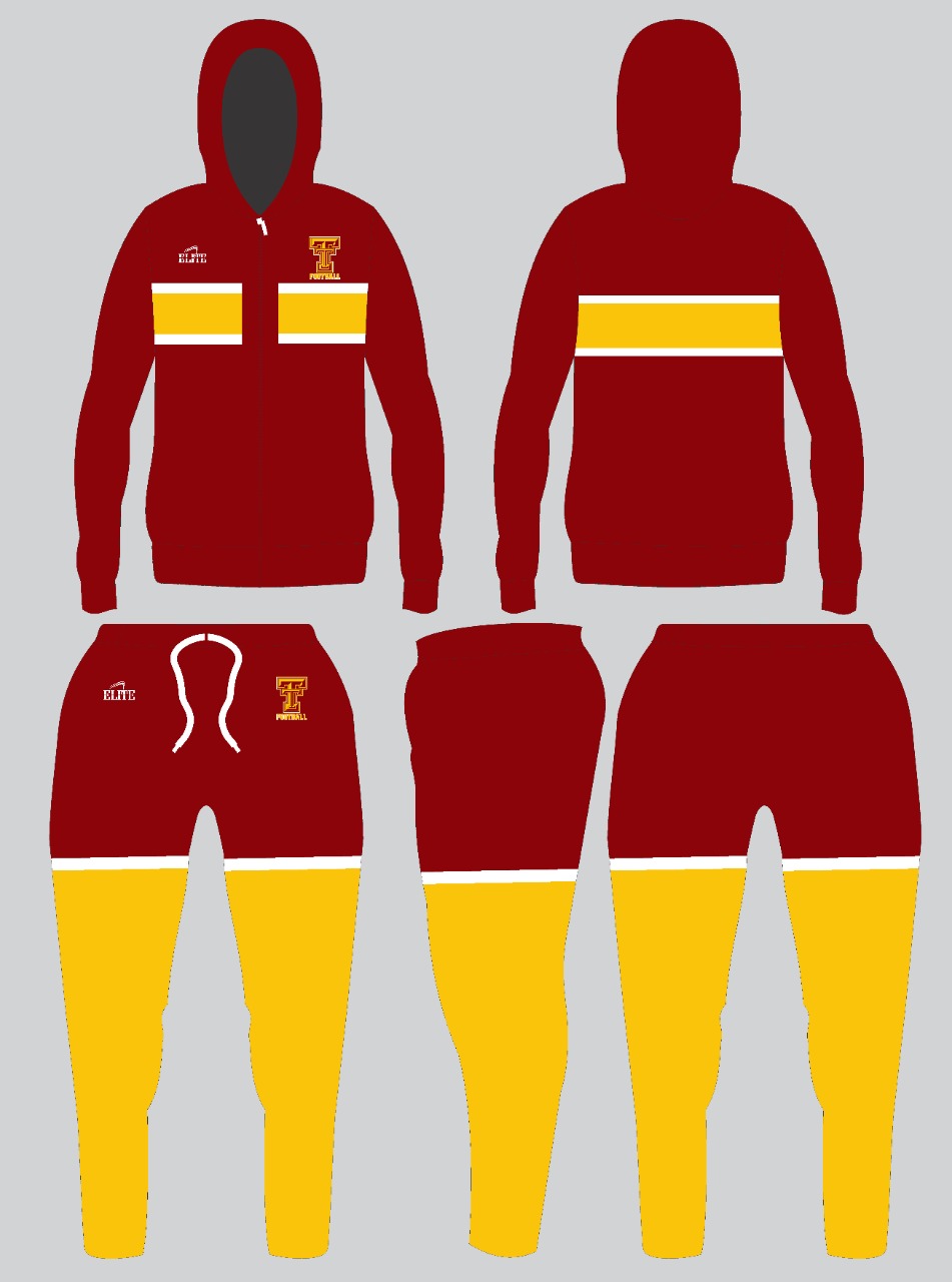 Tara Football - Jacket and Pant Set - Brown - Yellow