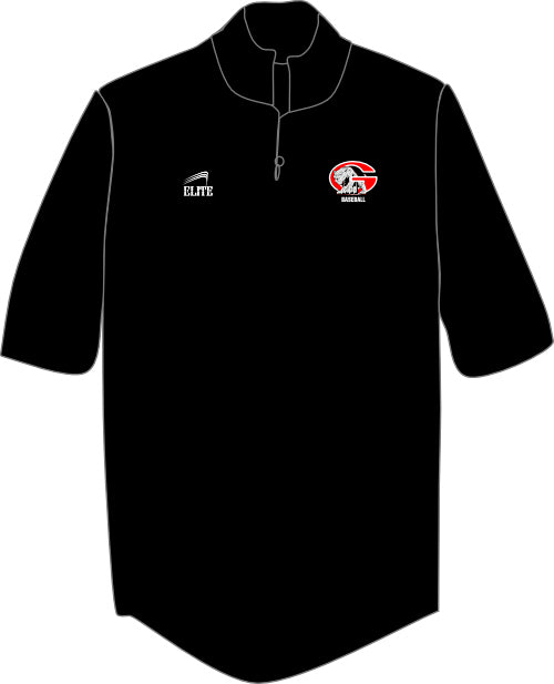 Glen Oaks Baseball Short Sleeve Pullover Black