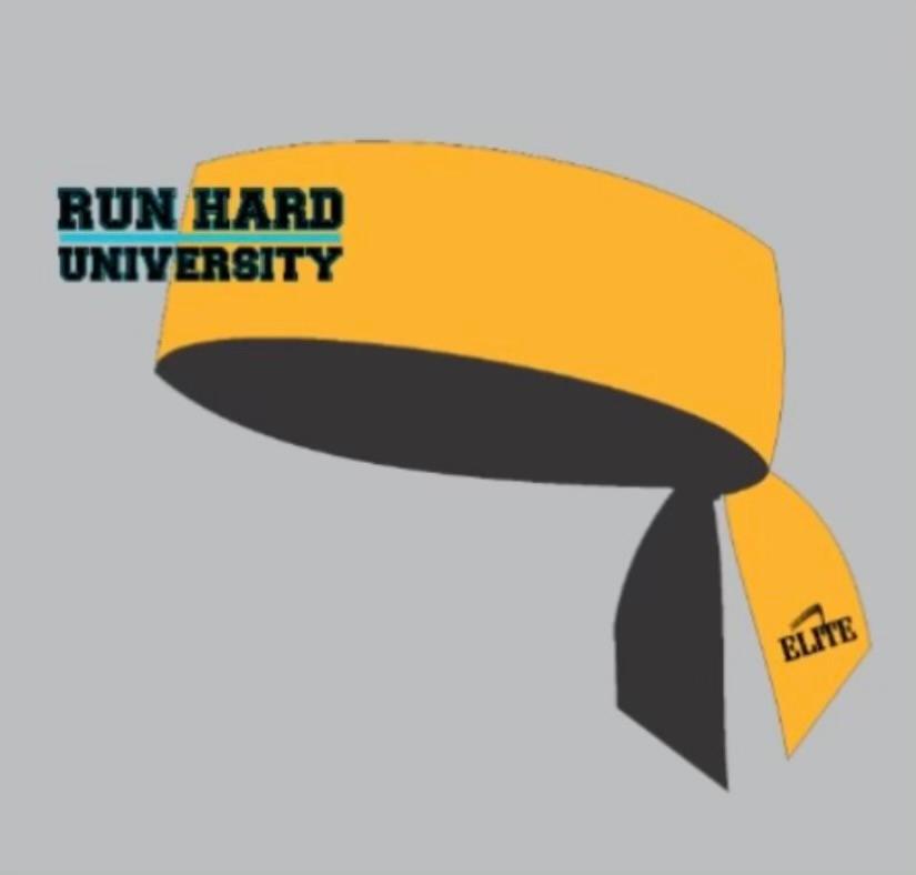 Run Hard University Track - Headband - Yellow