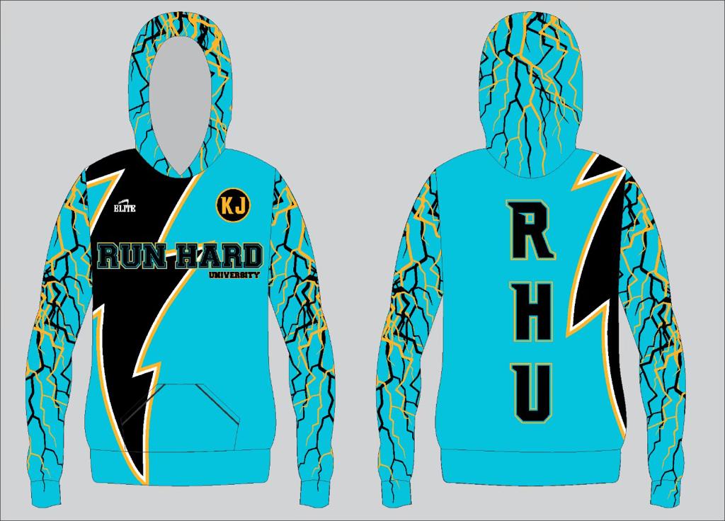 Run Hard University Track - Hoody - Blue