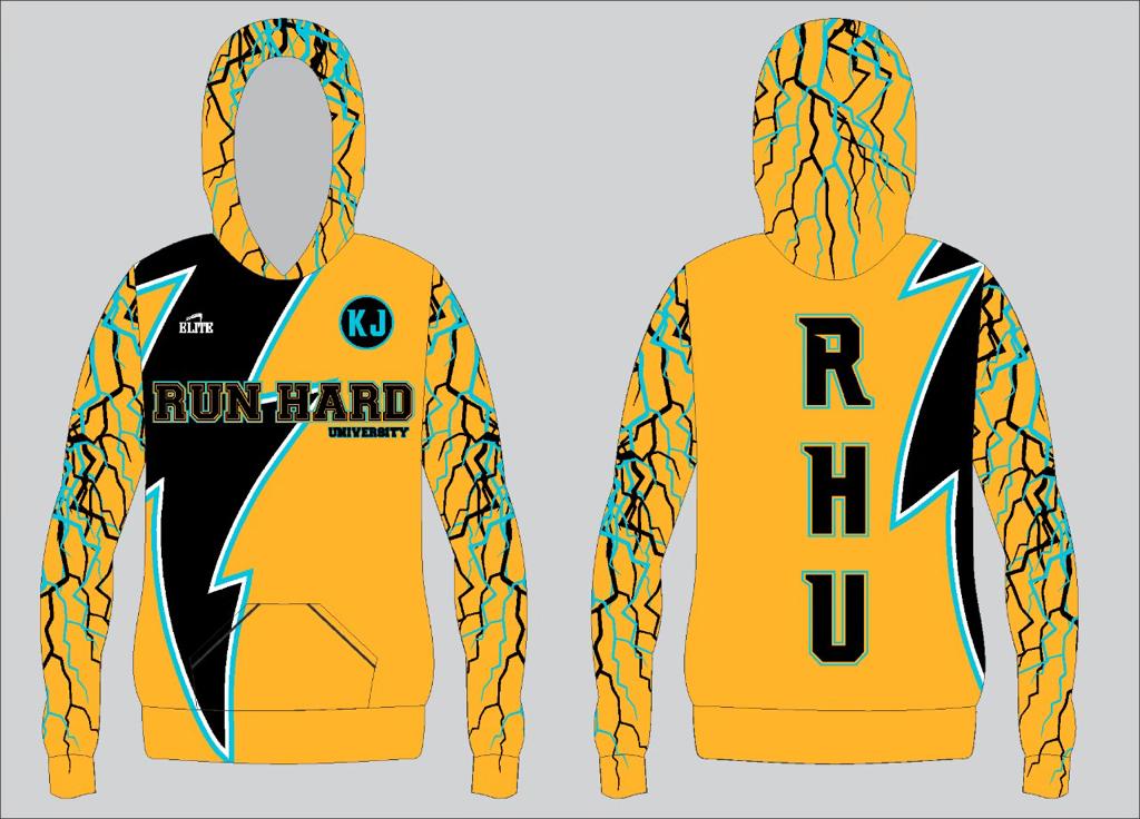Run Hard University Track - Hoody - Yellow