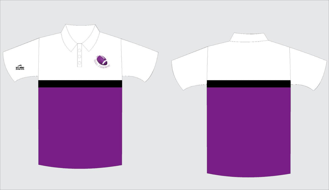 Ball Academy Button down polo - Purple & White