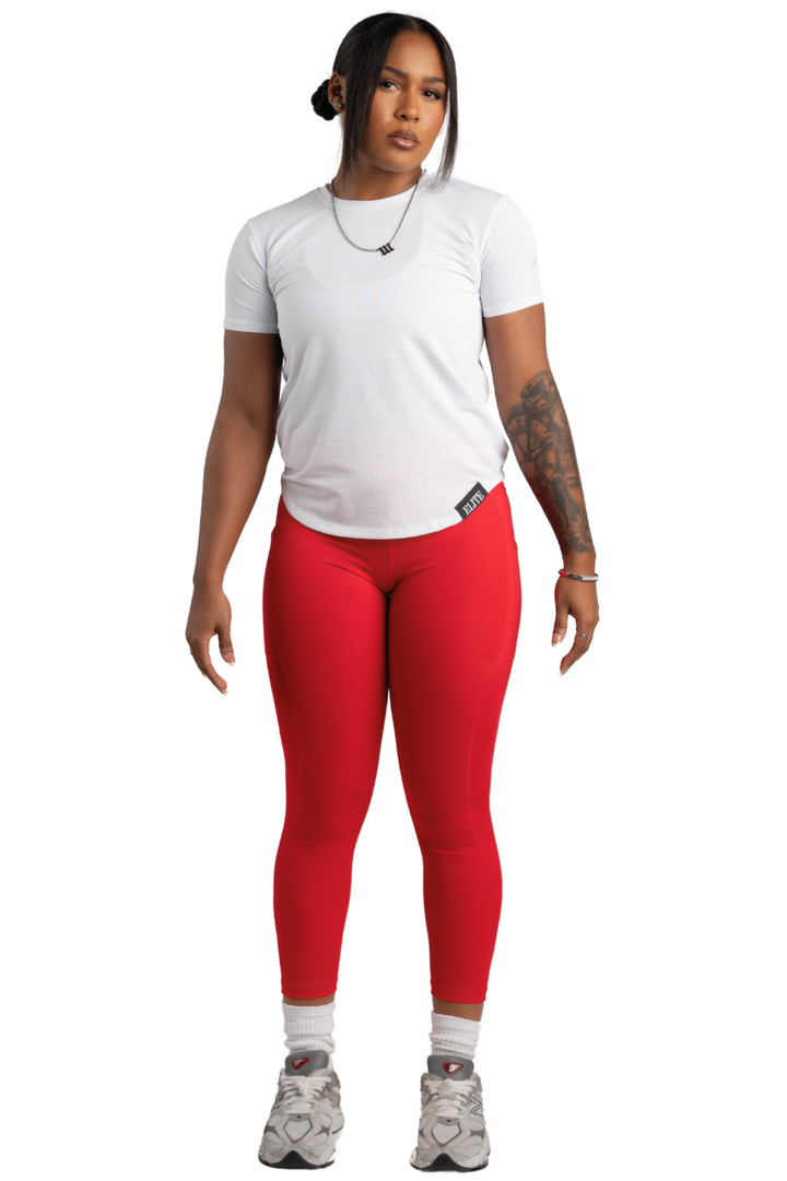 Women's Elite High Waisted Legging - Red